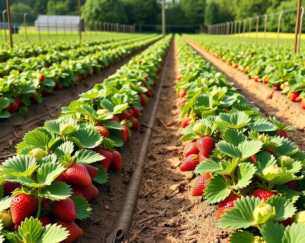 Pick-your-own berry field and barn for Connecticut u-pick farm planning.