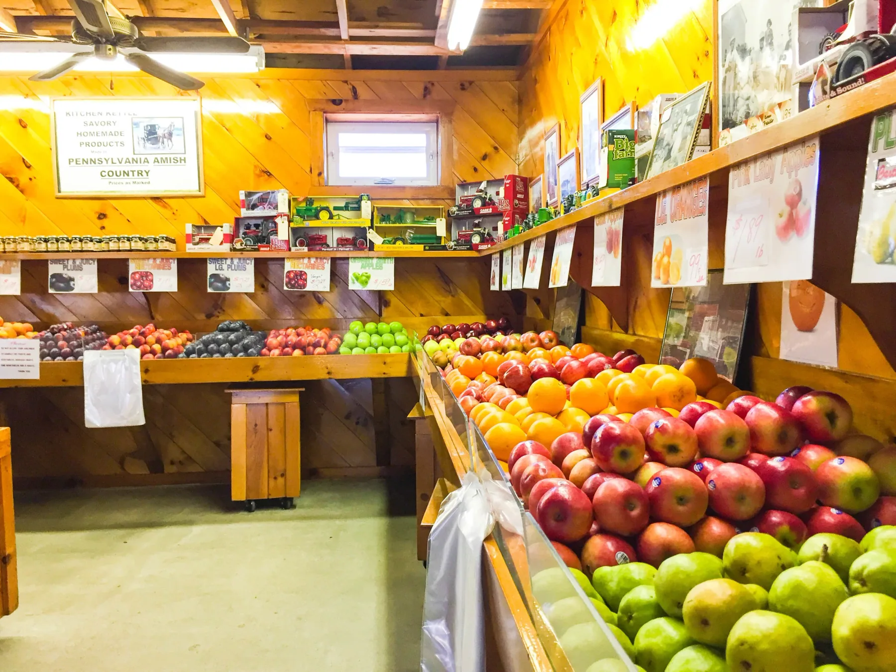 Farm stand produce and goods at Almeida's Vegetable Patch in Swansea, Massachusetts.