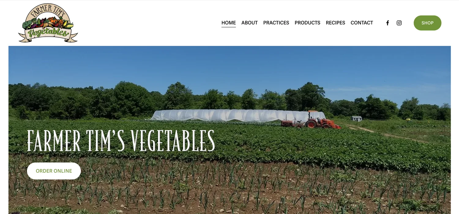 Farm photography at Farmer Tim's Vegetables, Dudley, Massachusetts.