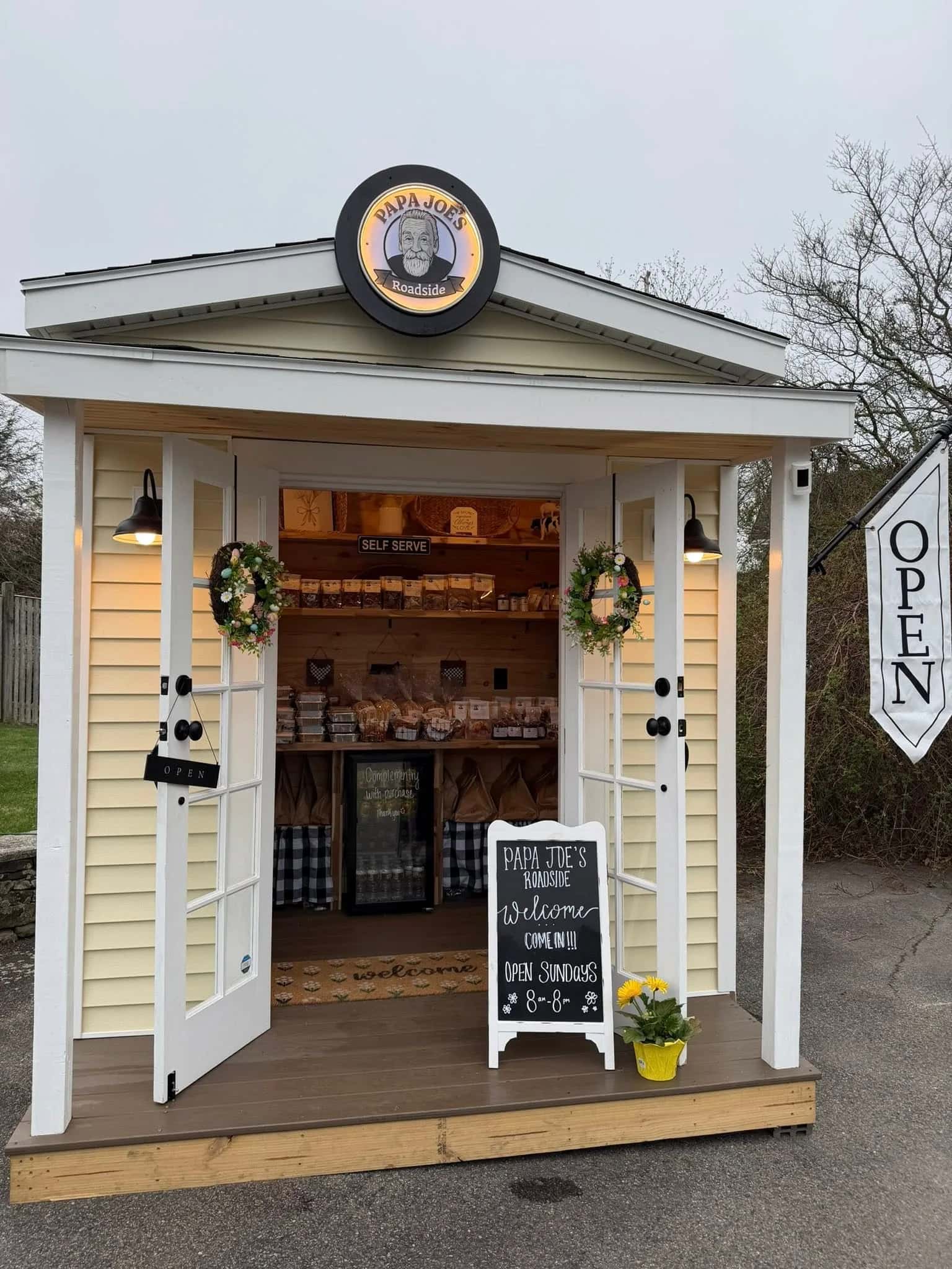 Papa Joe's Roadside self-serve stand in Seekonk, Massachusetts.