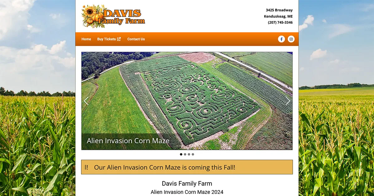 Davis Family Farm in Kenduskeag, Maine