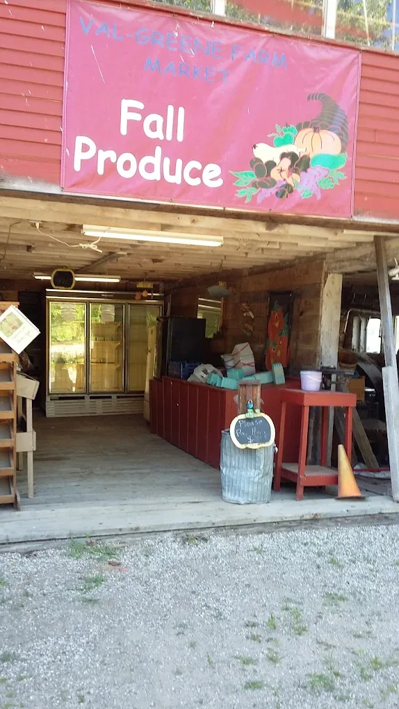 The Val to Greene Farm Market stand in Greene, Maine.
